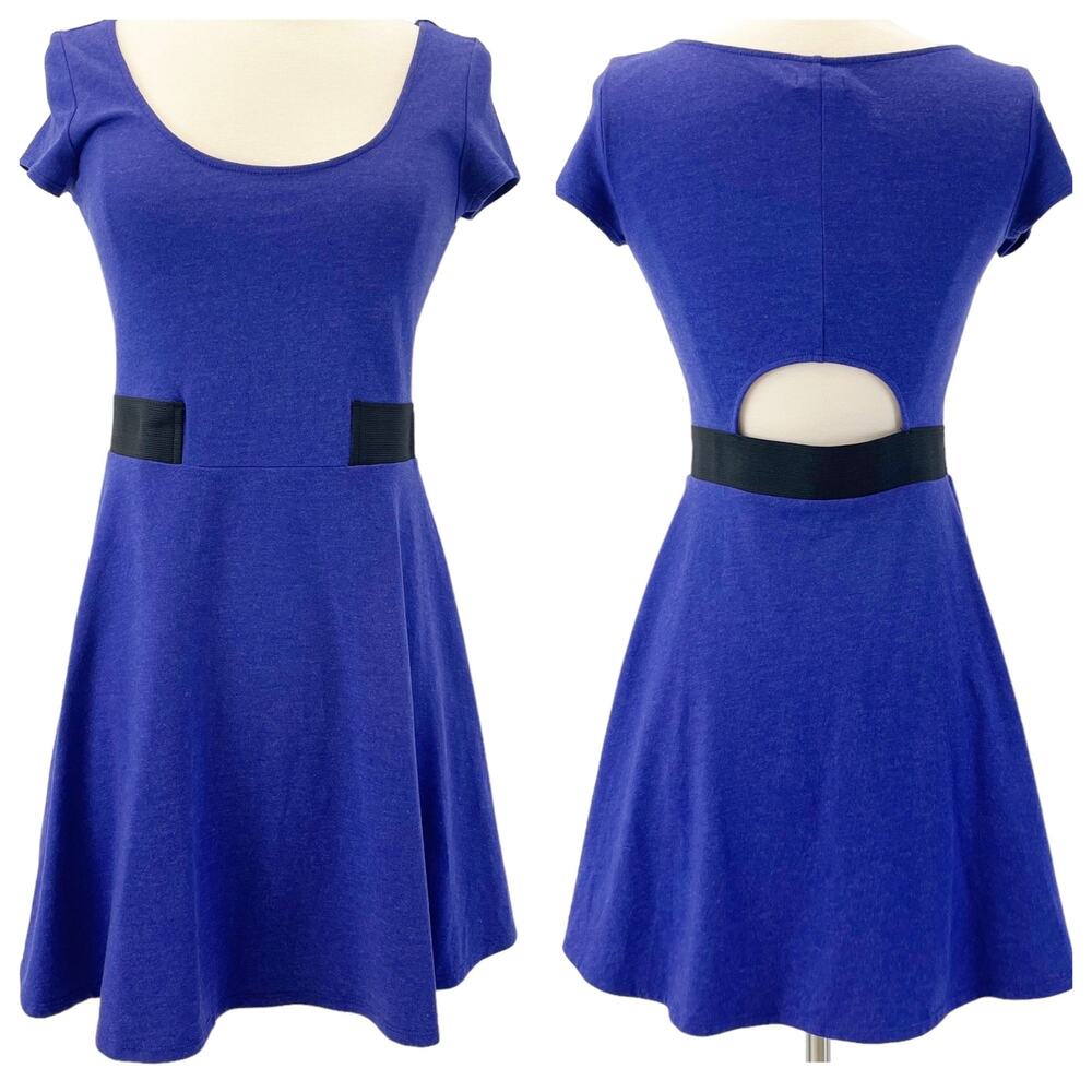 American Eagle Skater Dress Womens Size Small Colorblock Stretch Retro‎ Mini